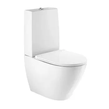 Tualetes pods Sanindusa Sanlife Rimfree ar Soft Close Clipoff vāku, Balts