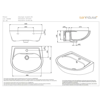 Vannas istabas izlietne Sanindusa Winner/Cetus 55