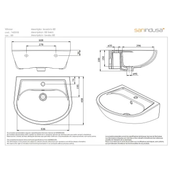 Vannas istabas izlietne Sanindusa Winner/Cetus 60