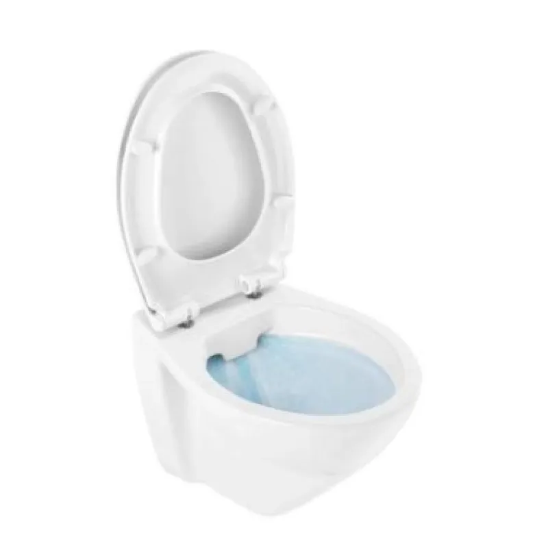 Tualetes poda komplekts Geberit Duofix ar Sanindusa Cetus 52 Rimfree podu, Soft Close easyclip vāks, Hromētu poga Delta01