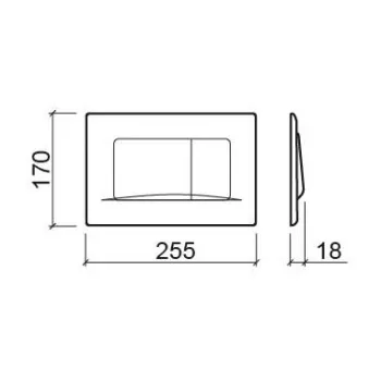 Taustiņš montāžas rāmim Sanindusa Plan Balts