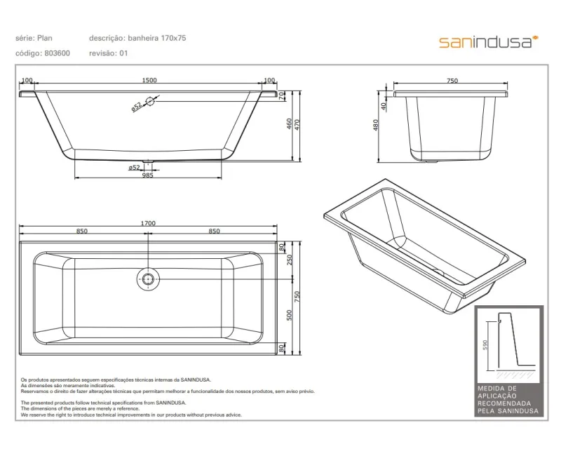 Vanna Sanindusa Plan 190x90cm Balts