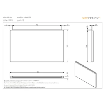 Vannas Panelis Sanindusa Vertice 90 Balts