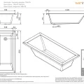 Vanna Sanindusa Vertice 175x80cm Balta