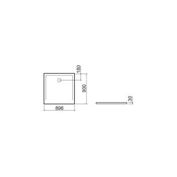 Dušas paliktnis Sanindusa StepIn Anti-Slip, 90x90x3 cm, keramika, melns, 107530064AD