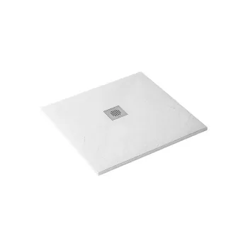 Dušas paliktnis Sanindusa Marina, 80x80x2.8 cm, akmens masa, balts, 9508008010