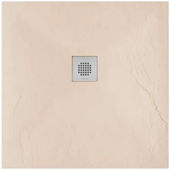 Dušas paliktnis Sanindusa Marina, 80x80x2.8 cm, akmens masa, bēšs, 9508008012