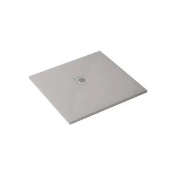 Dušas paliktnis Sanindusa Marina, 80x80x2.8 cm, akmens masa, pelēks, 9508008013