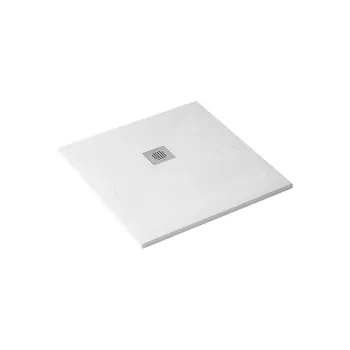 Dušas paliktnis Sanindusa Marina, 100x80x2.8 cm, akmens masa, balts, 9510008010