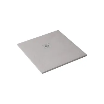 Dušas paliktnis Sanindusa Marina, 100x90x2.8 cm, akmens masa, pelēks, 9510009013