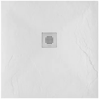 Dušas paliktnis Sanindusa Marina, 100x100x2.8 cm, akmens masa, balts, 9510010010