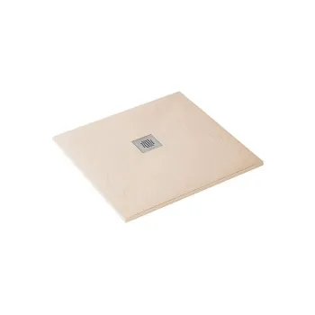 Dušas paliktnis Sanindusa Marina, 100x100x2.8 cm, akmens masa, bēšs, 9510010012