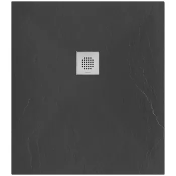 Dušas paliktnis Sanindusa Marina, 110x80x2.8 cm, akmens masa, melns, 9511008016