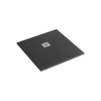 Dušas paliktnis Sanindusa Marina, 110x90x2.8 cm, akmens masa, melns, 9511009016