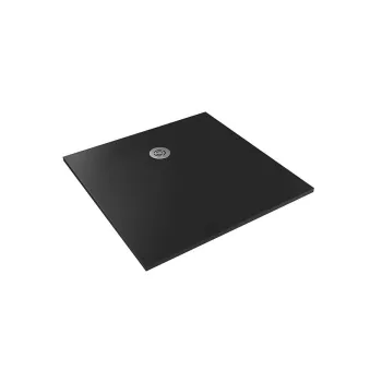 Dušas paliktnis Sanindusa Marina Plus, 80x80x3 cm, akmens masa, melns, 9608008006