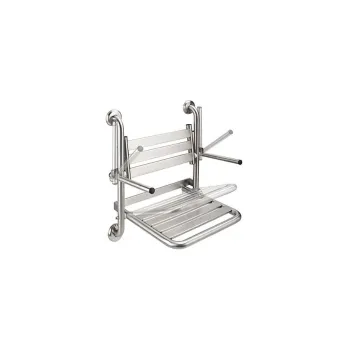 Dušas sēdeklis Sanindusa NewWCCare ar atzveltnes roku balstiem no nerūsējošā tērauda, personām ar kustību ierobežojumiem, 4294613