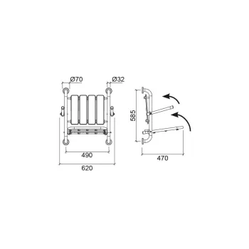 Dušas sēdeklis Sanindusa Wccare saliekams ar muguras balstiem, balts, personām ar kustību ierobežojumiem, 4804600