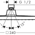 Dušas Galva Hansgrohe Crometta E 240 1jet, hroms