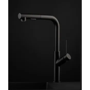 Virtuves ūdens maisītājs Rubineta Bona-35 PO (BK) ar izvelkamo uzgali BO35068 melns