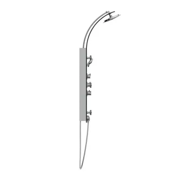 Dušas sistēma Schütte LANZAROTE panelis ar maisītāju melns stikls Dušas sistēma Schütte LANZAROTE panelis ar maisītāju melns stikls