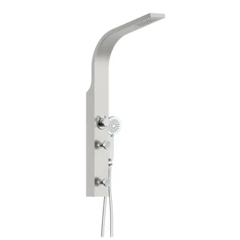 Dušas sistēma Schütte Sansibar nerūsējošā tērauda panelis 975x103x46 ar pieslēgumu Dušas sistēma Schütte Sansibar nerūsējošā tērauda panelis 975x103x46 ar pieslēgumu