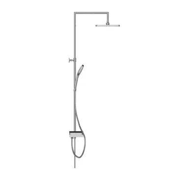 Dušas komplekts Schütte Blueperl melns/hromēta ar plauktu Dušas komplekts Schütte Blueperl melns/hromēta ar plauktu