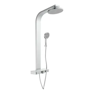 Dušas sistēma Schütte Samoa Rain ar termostatu ø260 hromēta / pelēka Dušas sistēma Schütte Samoa Rain ar termostatu ø260 hromēta / pelēka