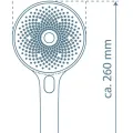 Dušas klausule Schütte Samoa Rain Ø 13cm, hromēta/balta