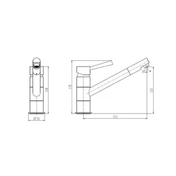 Virtuves maisītājs Schütte CARLON, hroms Virtuves maisītājs Schütte CARLON, hroms