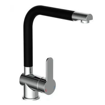 Virtuves maisītājs Schütte Rio hroms/melns matēts Virtuves maisītājs Schütte Rio hroms/melns matēts