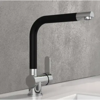 Virtuves maisītājs Schütte Rio hroms/melns matēts Virtuves maisītājs Schütte Rio hroms/melns matēts