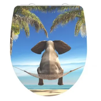 Poda vāks Schütte Happy Elephant Soft Close,HG Duroplasts 450x374mm Poda vāks Schütte Happy Elephant Soft Close,HG Duroplasts 450x374mm