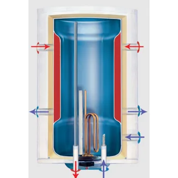 Kombinētais ūdens sildītājs (Boilers) Leov V-80L 2000W vertikāls