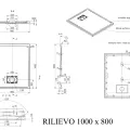Dušas paliktnis BLU Rilievo Rect 100x80cm