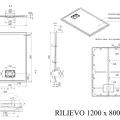 Dušas paliktnis BLU Rilievo Rect 120x80cm
