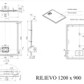 Dušas paliktnis BLU Rilievo Rect 120x90cm