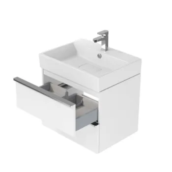 Vannas istabas skapītis Cersanit VIRGO ar melniem rokturiem 60 S522-018