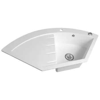 Virtuves izlietne Sapho Granīta 114x58cm, balta GR1931