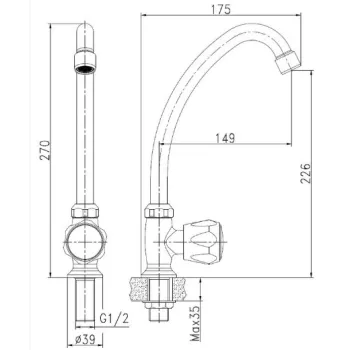 Ūdens Maisītājs vienam ūdenim BORA Round BORD40L