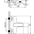 Ūdens Maisītājs vannai/dušai Vento Ravena, RV43123W balts/hroms, ar aksesuariem