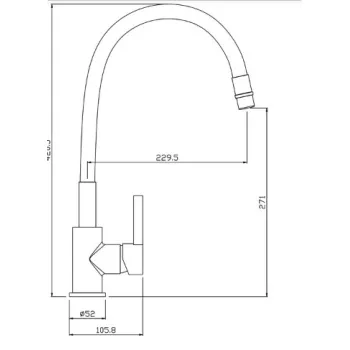 Ūdens Maisītājs virtuves izlietnei Vento Cucina Flexy 2 PR8106-1 melns