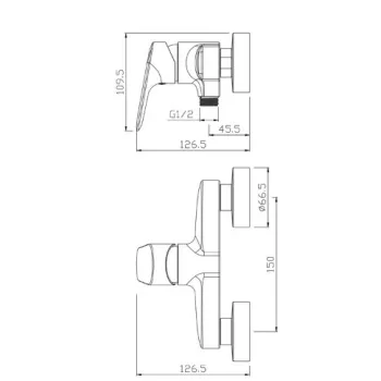 Ūdens Maisītājs dušai Vento Prato PR702-04 PR702-04