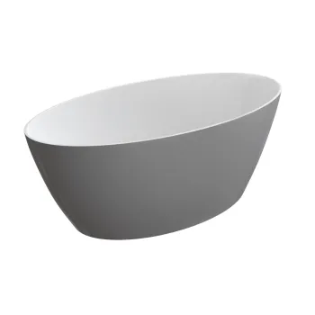 Vanna Omnires SIENA M+ Akmens masa 161 x 81 cm  Balta/ gloss grey (BSP)