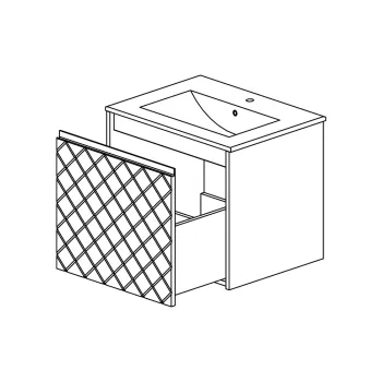 Vannas istabas skapītis Riva SA600H (Bez Izlietnes) Balts Matēts