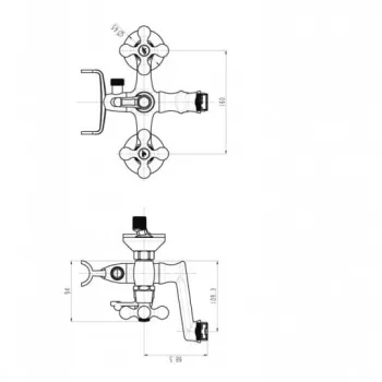 Schütte ELK vannas-dušas maisītājs ar dušu, hroms, divroku Schütte ELK vannas-dušas maisītājs ar dušu, hroms, divroku
