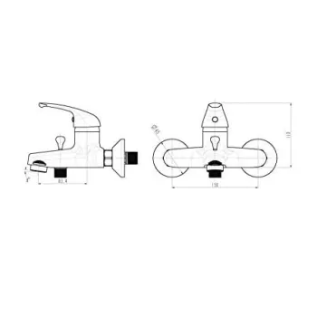 Schütte ATHOS vannas maisītājs, hroms Schütte ATHOS vannas maisītājs, hroms