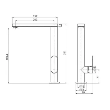 Schütte Chicago virtuves izlietnes maisītājs, augstā izplūde, hroms Schütte Chicago virtuves izlietnes maisītājs, augstā izplūde, hroms