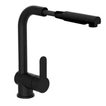 Schütte London virtuves izlietnesmaisītājs ar izvelkamu galu, matēts melns Schütte London virtuves izlietnesmaisītājs ar izvelkamu galu, matēts melns