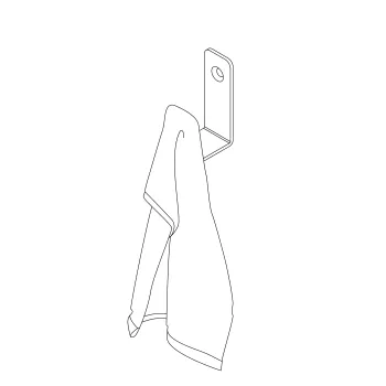 Drēbju pakaramais āķis, stiprināma pie sienas Deante Mokko, melns ADM_N111