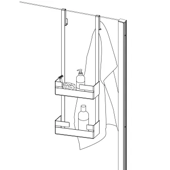 Plaukts dušas kabīnei Deante Mokko, balts ADM_A54K